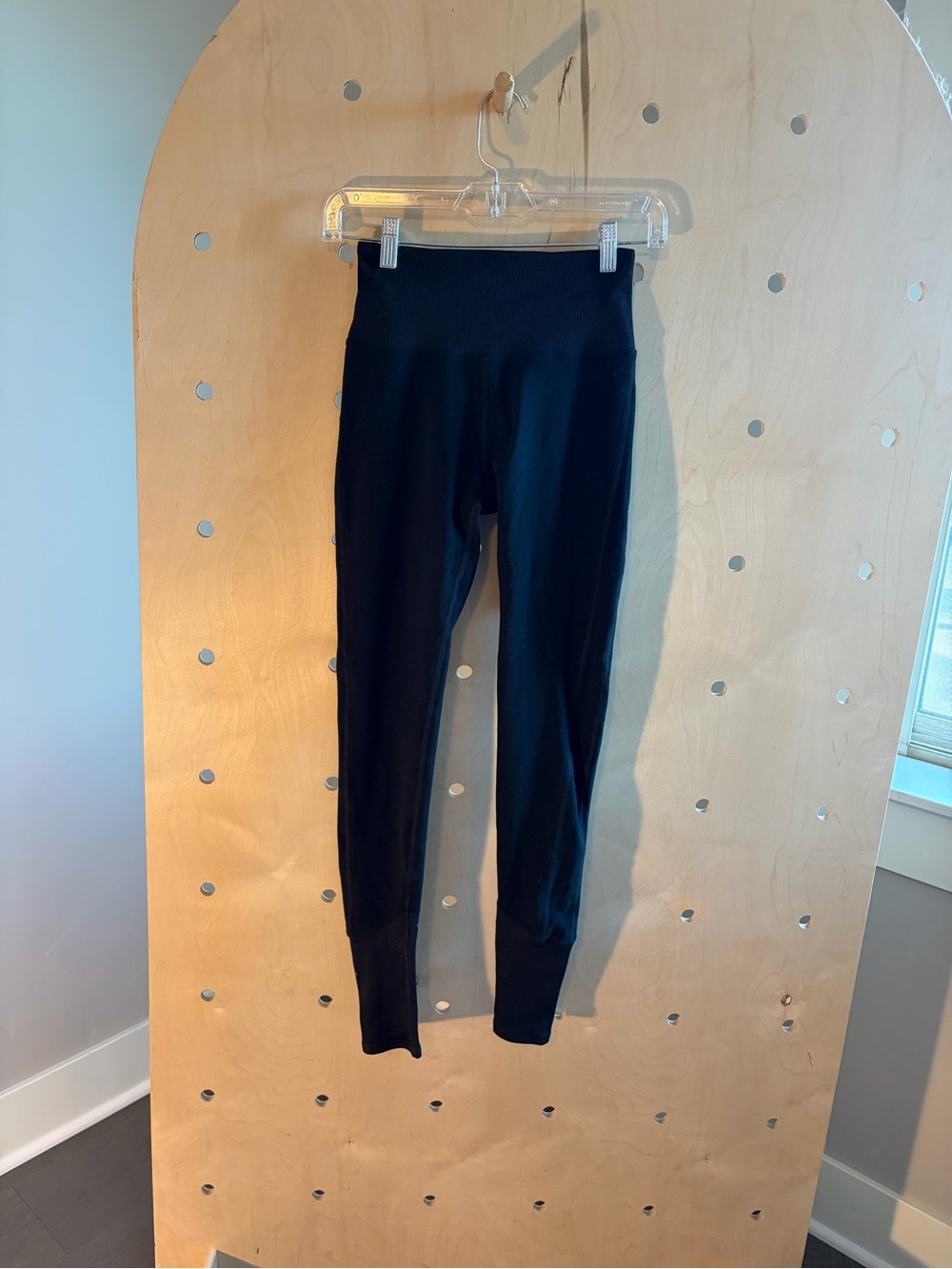 ALO Yoga Alo High-Waist Airbrush Leggings Ribbed Waistband/Ankle– Black Small - Picture 3 of 7